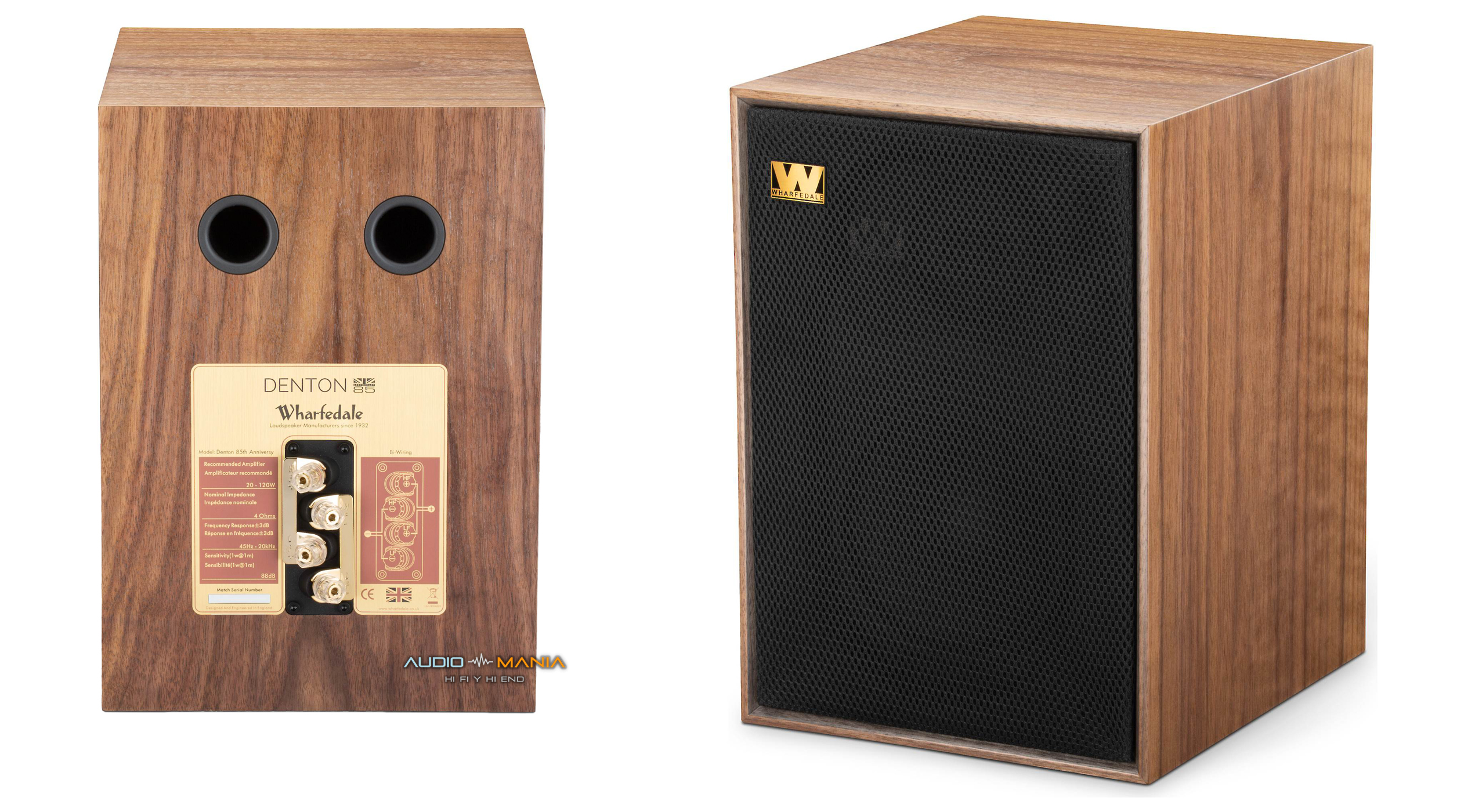Diffusori Wharfedale Denton 85° Anniversario – Libreria 2 Vie – Mogano Rosso (Coppia)